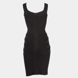 Herve Leger Black Bandage Knit Bodycon Dress S