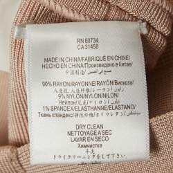 Herve Leger Beige Bandage Knit Off-Shoulder Mini Dress S