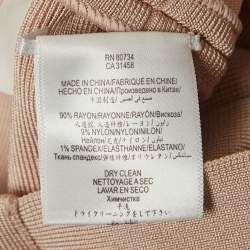Herve Leger Beige Bandage Knit Off-Shoulder Mini Dress S