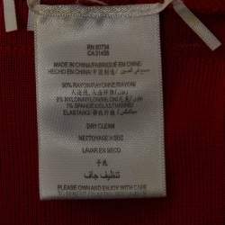 Herve Leger Red Bandage Knit Sleeveless Mini Dress S