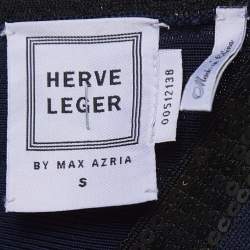 Herve Leger Navy Blue Sequin Embellished Jumpsuit S