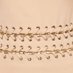 Pre Owned House of Cb Beige Crepe Lace-Up Sheath Dress S