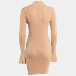 House of Harlow 1960 x Revolve Brown Rib Knit Turtleneck Bodycon Dress M