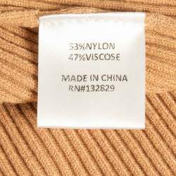House of Harlow 1960 x Revolve Brown Rib Knit Turtleneck Bodycon Dress M