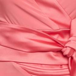 Pre Owned House of Zhivago Pink Jersey Flared Leg Idunn Jumpsuit S