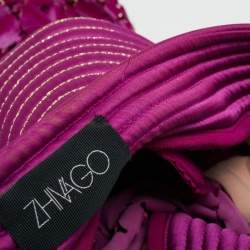 Pre Owned House of Zhivago Violet Velvet Cut Out Shadow Lounge Gown S