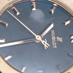 Hublot Black 18K Rose Gold Titanium Rubber Classic Fusion 581.NO.1480.RX Women's Wristwatch 33 mm