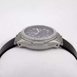 Hublot Customised Blue Diamond Stainless Steel Elegant MDM 1810.1 Automatic Men's Wristwatch 40 mm 