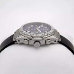 Hublot Customised Blue Diamond Stainless Steel Elegant MDM 1810.1 Automatic Men's Wristwatch 40 mm 