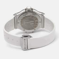 Hublot White Stainless Steel Rubber Diamond Big Bang 361.SE.2010.RW.1104.PLP Women's Wristwatch 38 mm