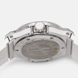 Hublot White Stainless Steel Rubber Diamond Big Bang 361.SE.2010.RW.1104.PLP Women's Wristwatch 38 mm