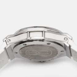 Hublot White Stainless Steel Rubber Diamond Big Bang 361.SE.2010.RW.1104.PLP Women's Wristwatch 38 mm