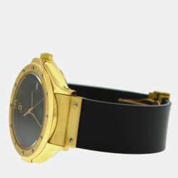 Pre Owned Hublot Black 18k Yellow Gold MDM 139 10 3 Quartz Women's Wristwatch 27 mm