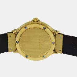 Pre Owned Hublot Black 18k Yellow Gold MDM 139 10 3 Quartz Women's Wristwatch 27 mm