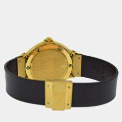 Pre Owned Hublot Black 18k Yellow Gold MDM 139 10 3 Quartz Women's Wristwatch 27 mm