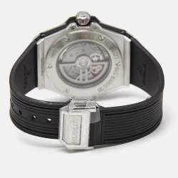 Hublot Black Stainless Steel Diamond Rubber Big Bang One Click 465.SX.1170.RX.1204 Women's Wristwatch 39 mm