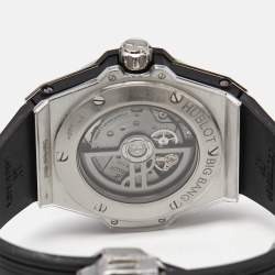 Hublot Black Stainless Steel Diamond Rubber Big Bang One Click 465.SX.1170.RX.1204 Women's Wristwatch 39 mm