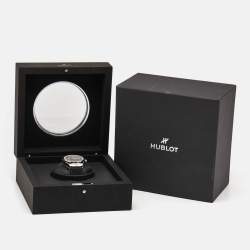 Hublot Black Stainless Steel Diamond Rubber Big Bang One Click 465.SX.1170.RX.1204 Women's Wristwatch 39 mm