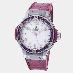 Pre Owned Hublot Big Bang 361.SV.6010.LR.1905 Automatic Mother of Pearl Stainless Steel Women’s Wristwatch 38 mm