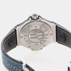 Pre Owned Hublot Big Bang 361.SX.2710.NR.1104.JEANS Quartz Stainless Steel Men's Wristwatch 38 mm