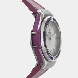 Pre Owned Hublot Big Bang 361.SV.6010.LR.1905 Quartz White Stainless Steel Women's Wristwatch 38 mm