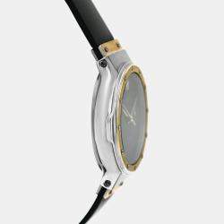 Pre Owned Hublot MDM Classic 1391.2 Quartz Black 18k Yellow Gold Stainless Steel Women's Wristwatch 28 mm
