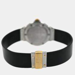 Pre Owned Hublot MDM Classic 1391.2 Quartz Black 18k Yellow Gold Stainless Steel Women's Wristwatch 28 mm