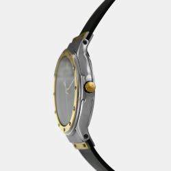 Pre Owned Hublot MDM Classic 1401.2 Quartz Black 18k Yellow Gold Stainless Steel Women's Wristwatch 32 mm