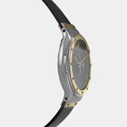 Pre Owned Hublot MDM Classic 1401.2 Quartz Black 18k Yellow Gold Stainless Steel Women's Wristwatch 32 mm