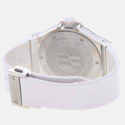 Pre Owned Hublot Big Bang 361.SE.2010.RW.1104 Quartz White Diamonds Stainless Steel Women's Wristwatch 38mm