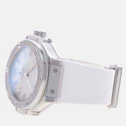 Pre Owned Hublot Big Bang 361.SE.2010.RW.1104 Quartz White Diamonds Stainless Steel Women's Wristwatch 38mm