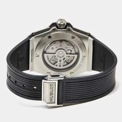 مملوكة مسبقًا Hublot Big Bang One Click 465.SX.1170.RX.1204 Black Dial Resin Stainless Steel Rubber Diamond Women's Wristwatch 39 mm