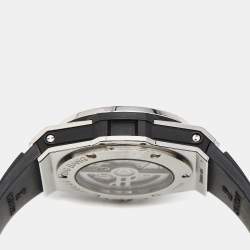 مملوكة مسبقًا Hublot Big Bang One Click 465.SX.1170.RX.1204 Black Dial Resin Stainless Steel Rubber Diamond Women's Wristwatch 39 mm