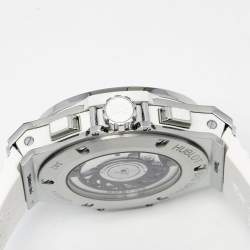 Hublot White Stainless Steel Diamond Rubber Big Bang 342.SE.230.RW.114 Women's Wristwatch 41 mm