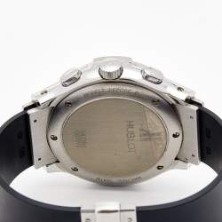 Hublot Burgundy Diamonds Stainless Steel Rubber MDM Chronograph 1810.1.024 Women's Wristwatch 40MM