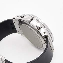 Hublot Burgundy Diamonds Stainless Steel Rubber MDM Chronograph 1810.1.024 Women's Wristwatch 40MM