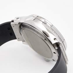 Hublot Burgundy Diamonds Stainless Steel Rubber MDM Chronograph 1810.1.024 Women's Wristwatch 40MM