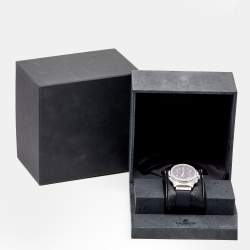 Hublot Burgundy Diamonds Stainless Steel Rubber MDM Chronograph 1810.1.024 Women's Wristwatch 40MM