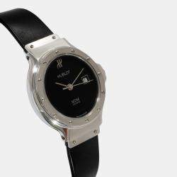 مملوكة مسبقًا Hublot Black Stainless Steel Classic MDM 1391.1 Quartz Women's Wristwatch 28 mm