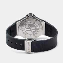 Hublot Black Stainless Steel Diamond Rubber Big Bang 361.SX.1270.RX.1104 Women's Wristwatch 38 mm