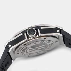 Hublot Black Stainless Steel Diamond Rubber Big Bang 361.SX.1270.RX.1104 Women's Wristwatch 38 mm