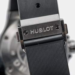 Hublot Black Stainless Steel Diamond Rubber Big Bang 361.SX.1270.RX.1104 Women's Wristwatch 38 mm