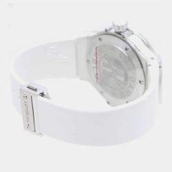 Hublot White Stainless Steel Diamond Big Bang 361.SE.2010.RW.1104 Quartz Women's Wristwatch 38 mm
