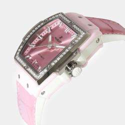 Hublot Pink Ceramic Diamond Spirit of Big Bang Automatic Women's Wristwatch 39 mm