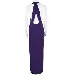 Pre Owned Hugo Boss Purple V-Neck Sleeveless Diwendyn Maxi Dress S