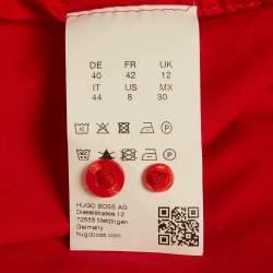 Pre Owned Hugo Boss Red Cotton Long Sleeve Shirt S