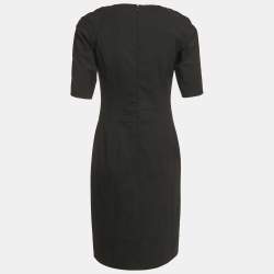 Hugo by Hugo Boss Black Wool Short Sleeve Koletta Dress S