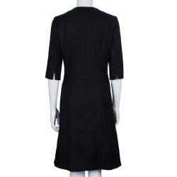 Pre Owned Hugo by Hugo Boss Black Wool Dress L