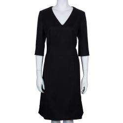 Pre Owned Hugo by Hugo Boss Black Wool Dress L
