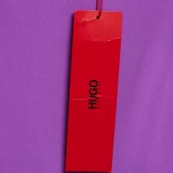 Pre Owned Hugo by Hugo Boss Purple Crepe Ranina Skirt L